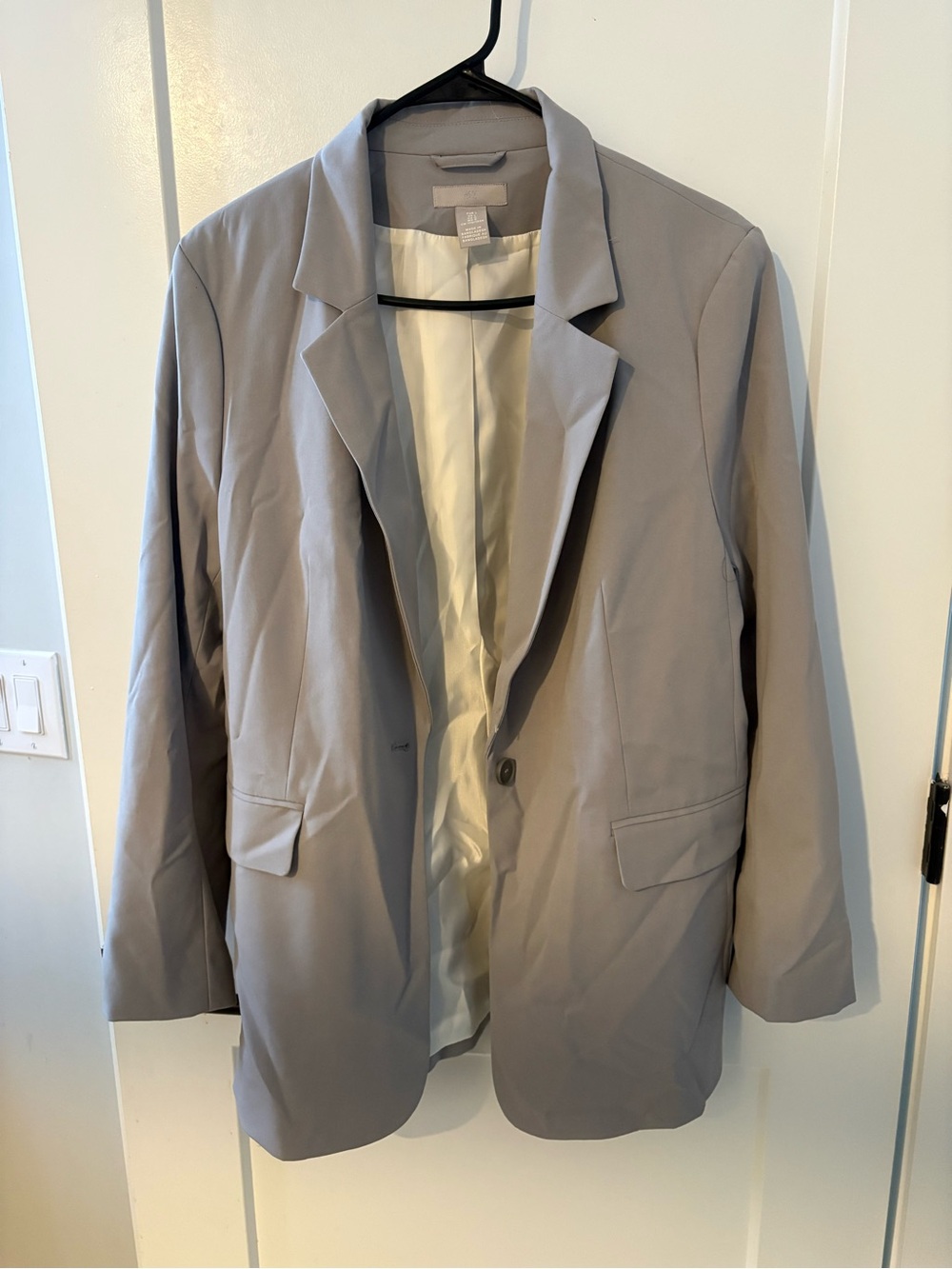 H&M Light Gray Single-Button Blazer